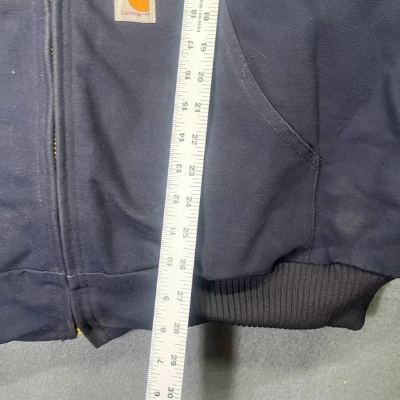 Carhartt Faded Navy Workwear Coat GUC Mens 2XL Loose Thick Heavy Farm Country - Picture 6 of 7